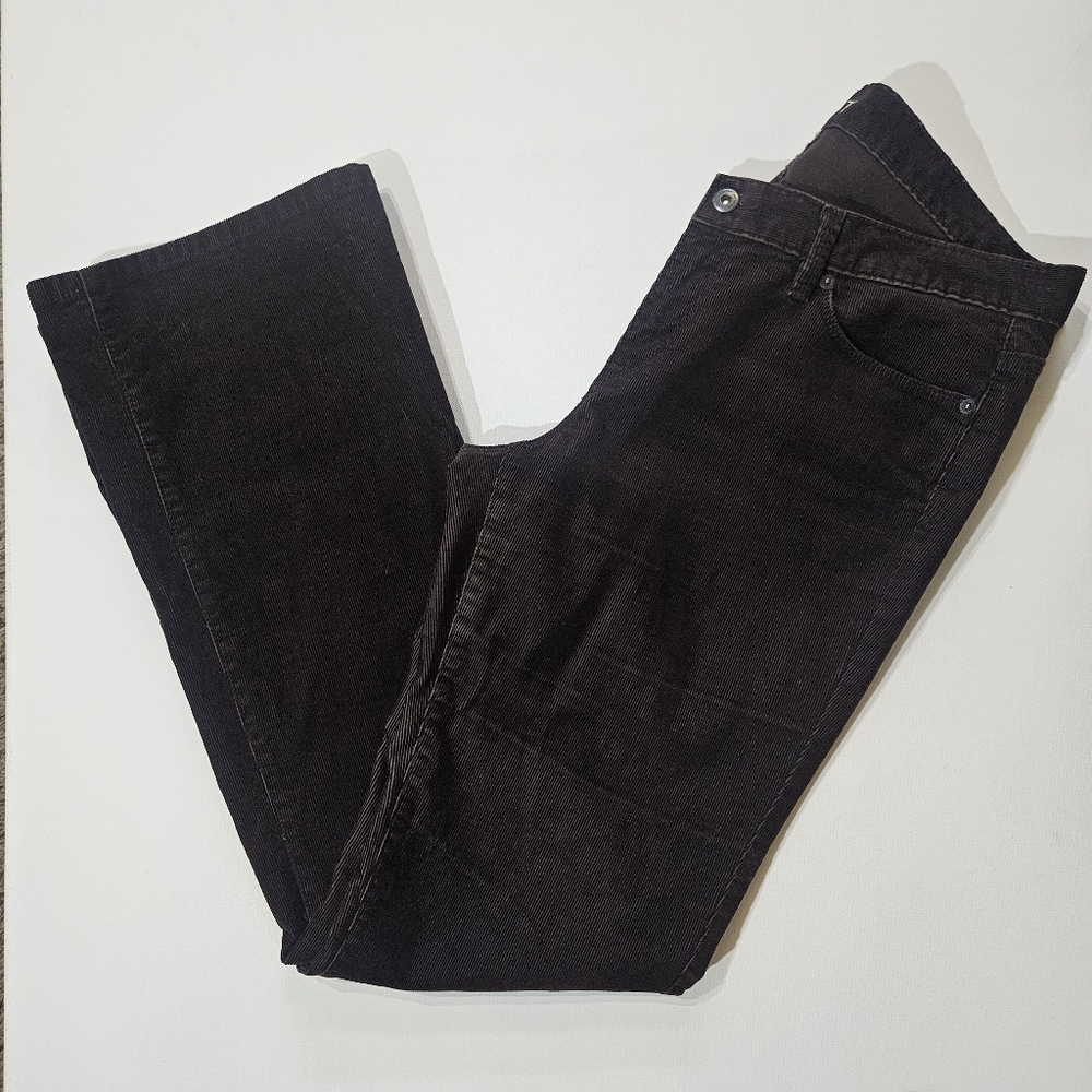 Ann Taylor Loft Modern‎ Boot Corduroy Pants Womens Size 12 Brown Retro Style